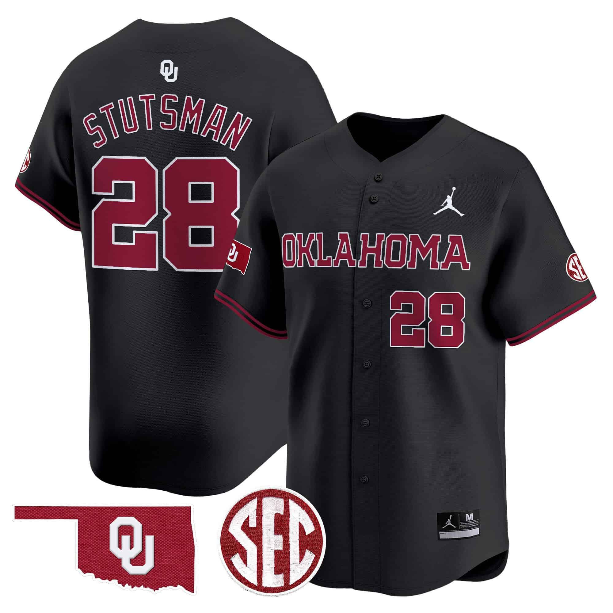 Men Oklahoma Sooners #28 Stutsman Black 2024 Vapor Premier Limited NCAA Jersey->ncaa teams->NCAA Jersey